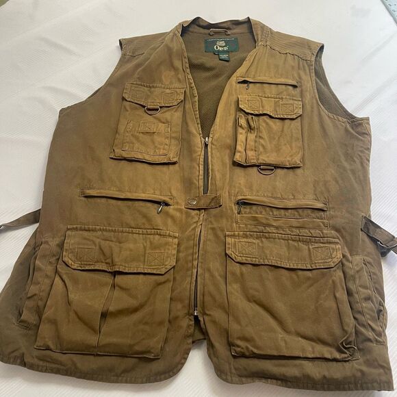Orvis Men’s Cargo Safari Vest Size Large READ DESCRIPTION - Picture 1 of 9